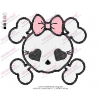 Cute Skull Embroidery Design